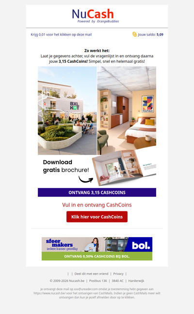 Ontvang snel 3,15 CashCoins!