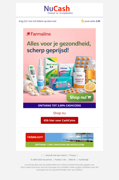 Tot 45% korting bij Farmaline