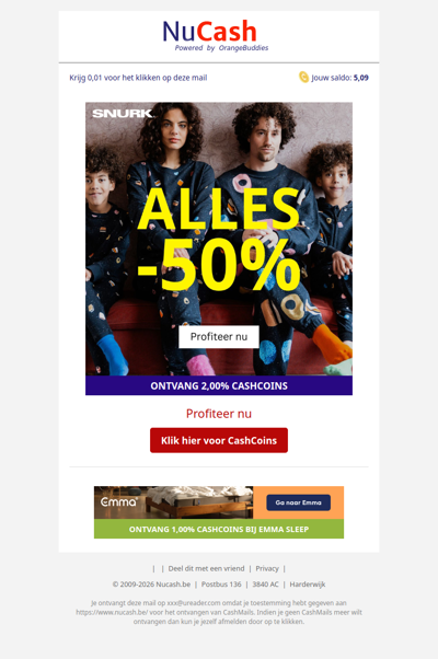 50% korting bij Snurk Amsterdam