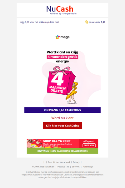 Krijg 4 maanden gratis energie