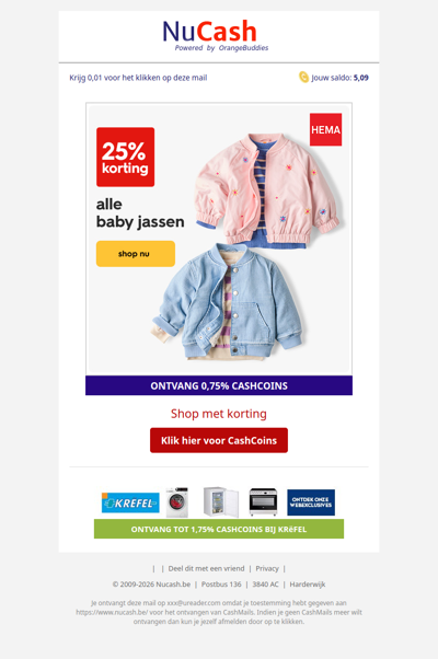 25% korting op alle baby jassen!