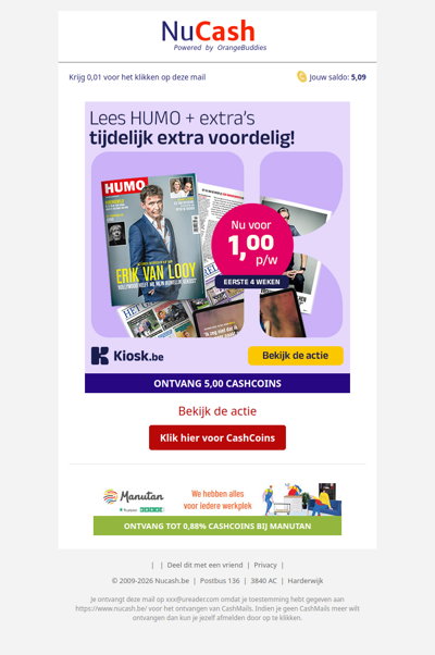 Lees HUMO nu voor maar 1 EUR!