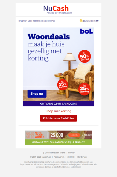 Woondeals met tot 50% korting bij bol.
