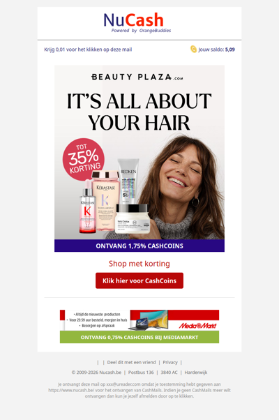 Tot 35% korting bij Beauty Plaza!