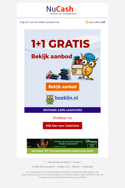 Profiteer van 1+1 gratis bij Boeklin!