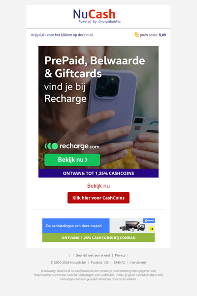 Prepaid op? Binnen 1 minuut weer online!