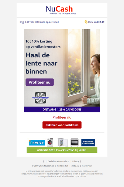 Ontvang tot 10% korting bij Ventilatieshop!