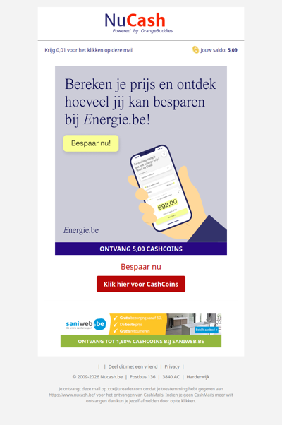 Ontdek hoeveel jij kan besparen bij Energie.be!