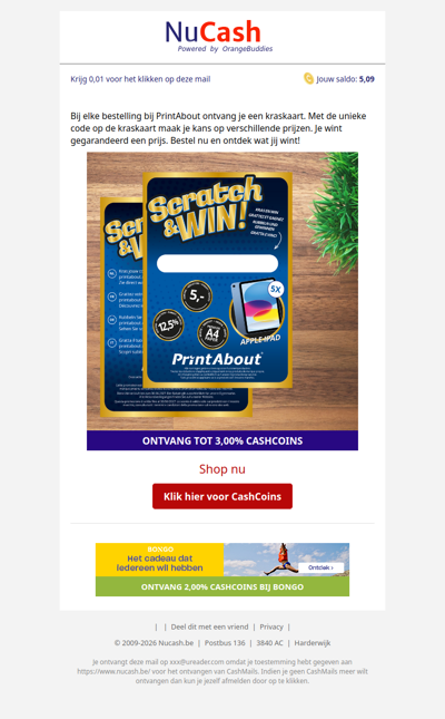 Kras & win: je hebt gegarandeerd prijs!