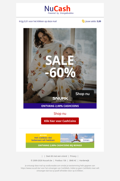 60% korting in de sale bij Snurk Amsterdam!