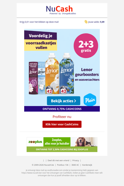 Voordelig je voorraadkastjes vullen: 2+3 gratis