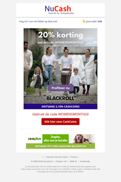 Ontvang 20% korting bij BLACKROLL!