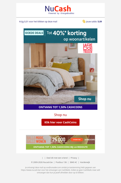 Ontvang tot 40% korting op woonartikelen!