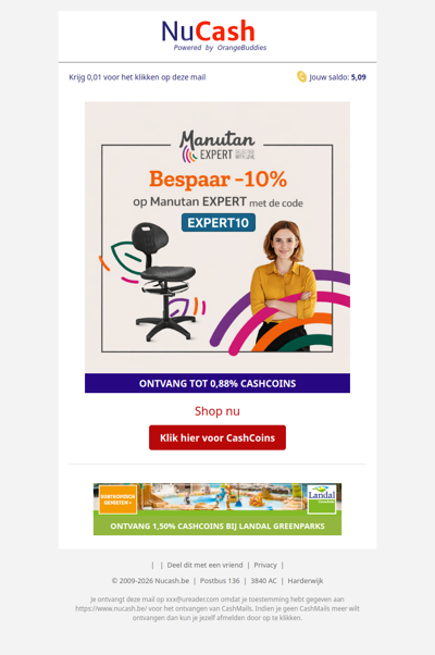 Bespaar -10% bij Manutan!