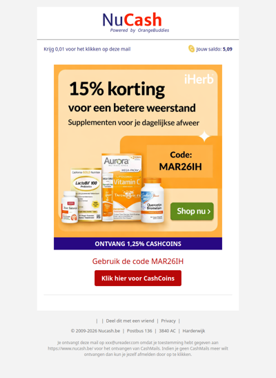 15% korting op producten voor een betere weerstand!