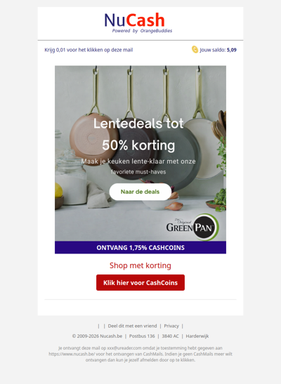 Lentedeals: tot 50% korting bij GreenPan!