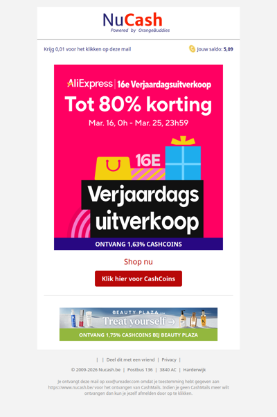 AliExpress 16de verjaardagsuitverkoop: tot 80% korting
