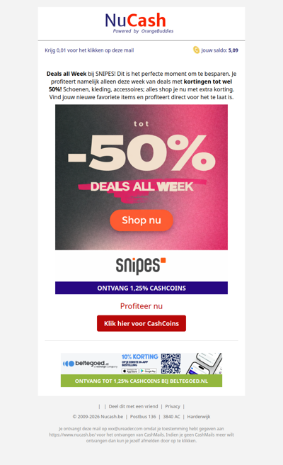 Tot 50% korting bij SNIPES!