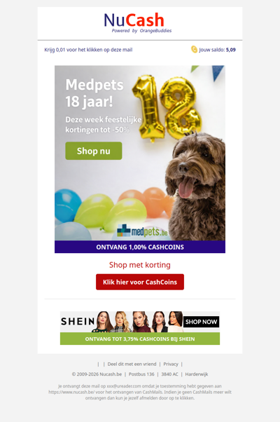 Feestelijke kortingen tot -50% bij Medpets!