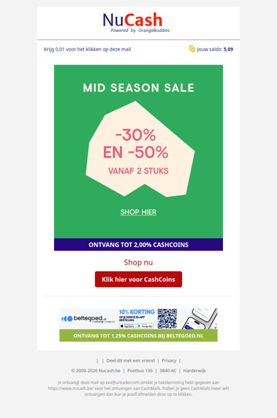 Mid Season Sale met kortingen tot wel 50%