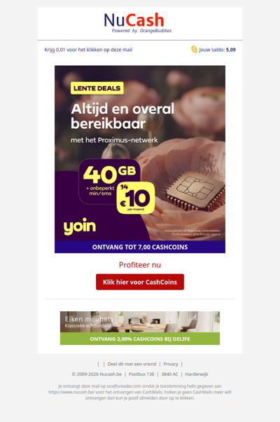 Profiteer van lente deals bij Yoin!