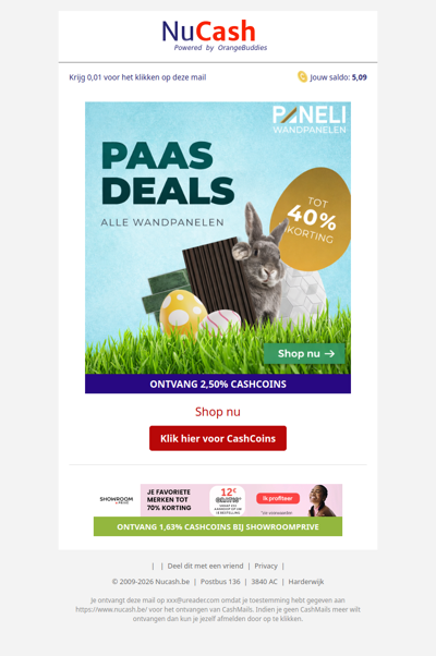 Paasdeals bij Paneli: tot 40% korting!