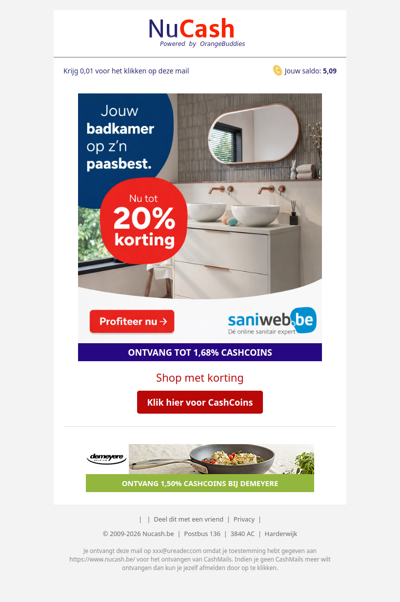 Jouw badkamer op z'n paasbest met tot 20% korting!