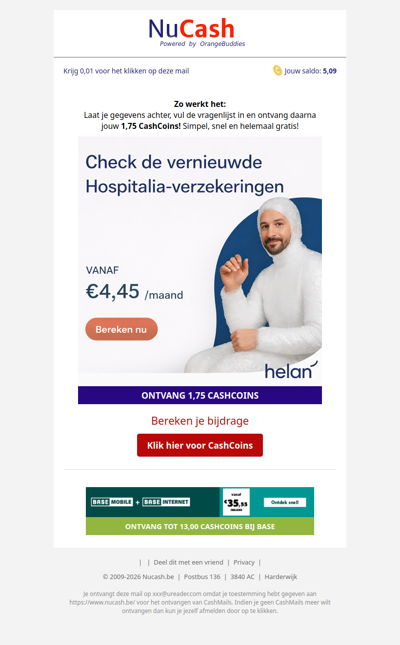 Hospitalia: zekerheid al vanaf 4,45 EUR /mnd