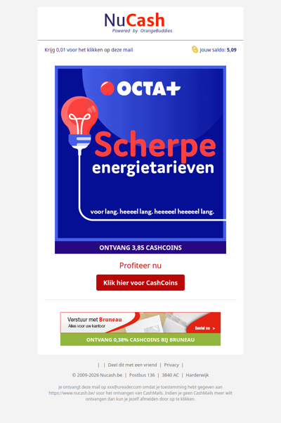 Scherpe energietarieven bij OCTA+
