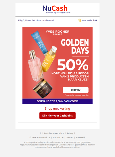 Golden Days: 50% korting bij aankoop vanaf 2 items!