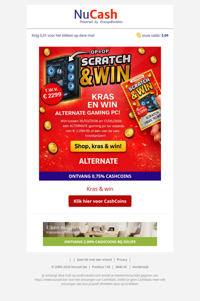 Shop, kras en win een ALTERNATE gaming pc!