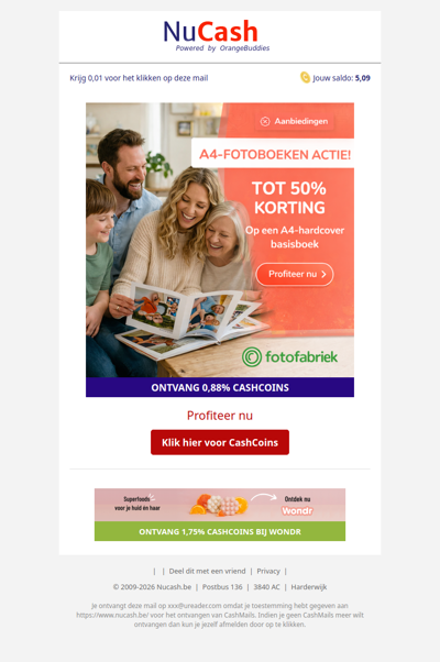 Tot 50% korting op A4-fotoboeken bij Fotofabriek!
