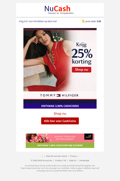 Krijg 25% korting bij Tommy Hilfiger!