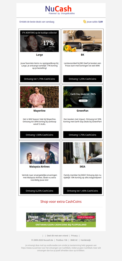 Hi wdqd, er staan 6 nieuwe deals voor je klaar!