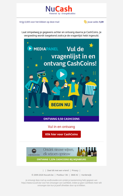 Geef je mening en ontvang CashCoins!