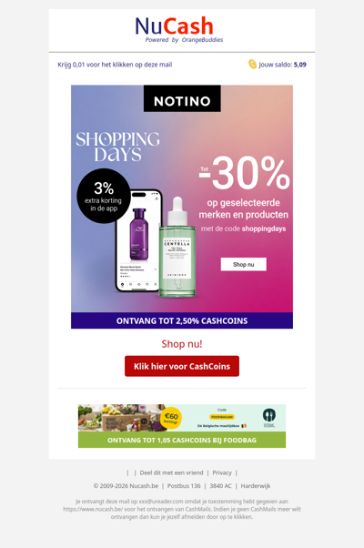 30% korting bij Notino