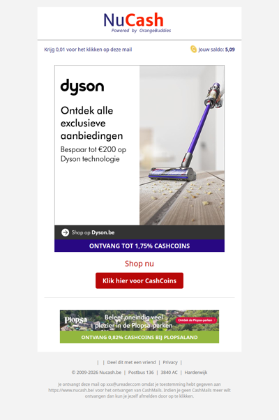 Bespaar tot 200 EUR bij Dyson!