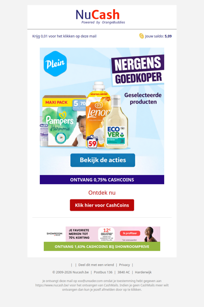 Nergens goedkoper dan bij Plein.be!