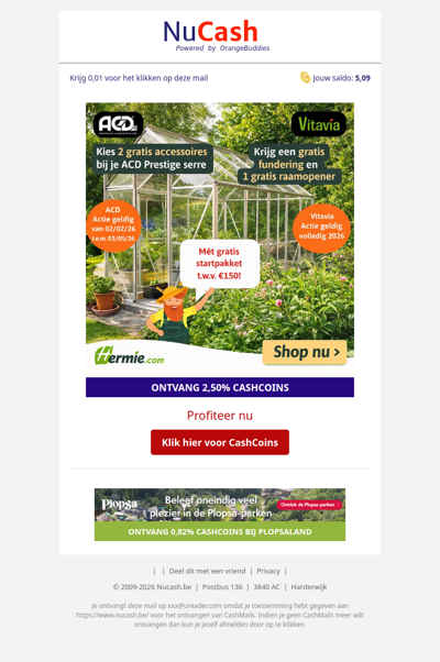 Gratis startpakket t.w.v. 150 EUR bij Hermie!