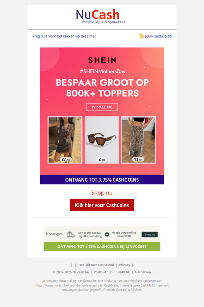 Bespaar groot op 800K+ toppers bij SHEIN!