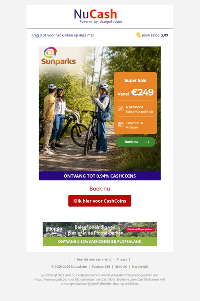 Super Sale bij Sunparks!
