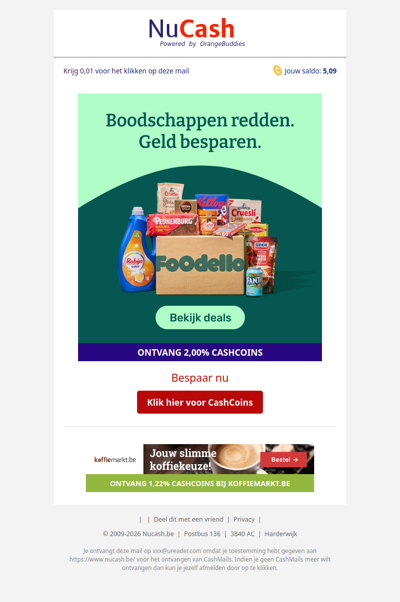 Red boodschappen en bespaar geld!