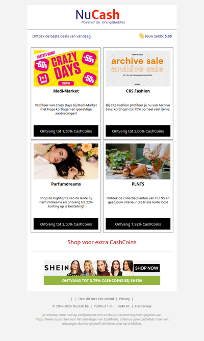 Het begin van je week met 4 nieuwe deals!