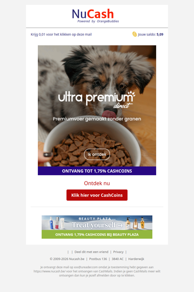 Premiumvoer gemaakt zonder granen bij Ultra Premium Direct!