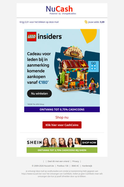 Cadeau voor leden bij LEGO!