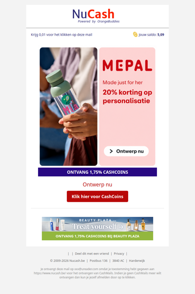 20% korting op personalisatie bij Mepal!