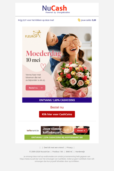 Verras je moeder met een bloemetje van Fleurop!