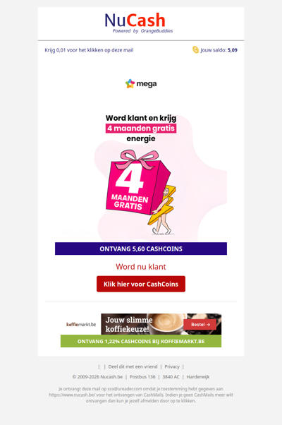 Krijg 4 maanden gratis energie