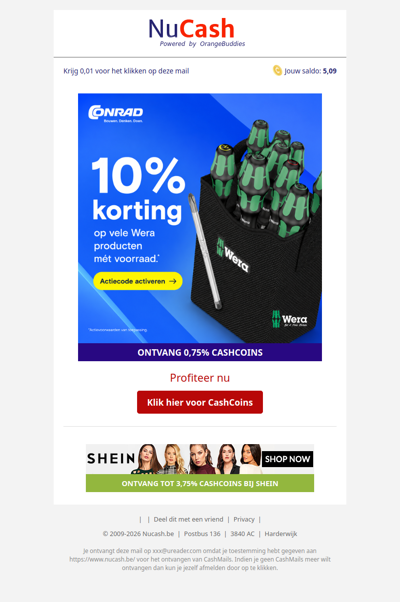 Profiteer van 10% korting op Wera producten!