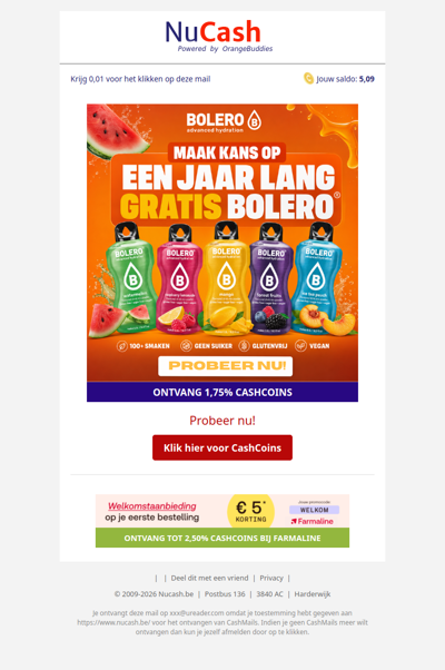 Proef Bolero en win een jaar lang jouw favoriete smaken